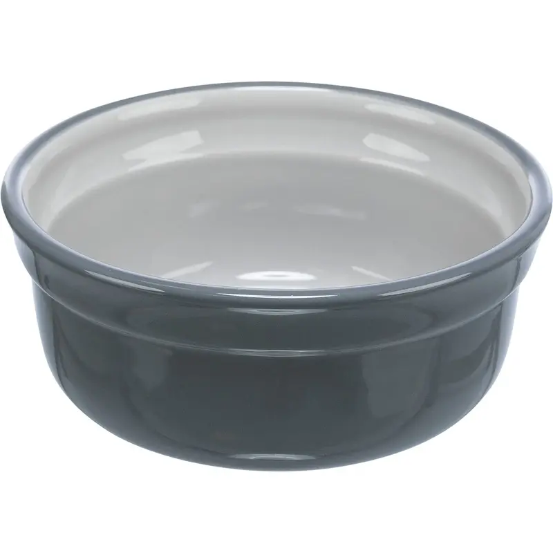 Trixie Bowl ceramic, 0.25 l/ 13 cm, grey/light grey