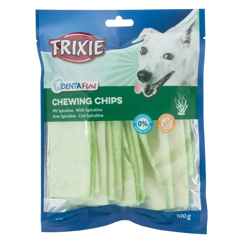 Trixie Denta Fun chewing chips, spirulina algae, 100 g