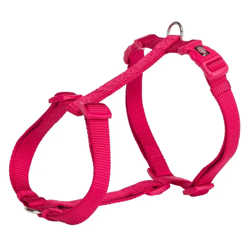 Trixie Premium H-harness, XS-S: 30-44 cm/10 mm, fuchsia