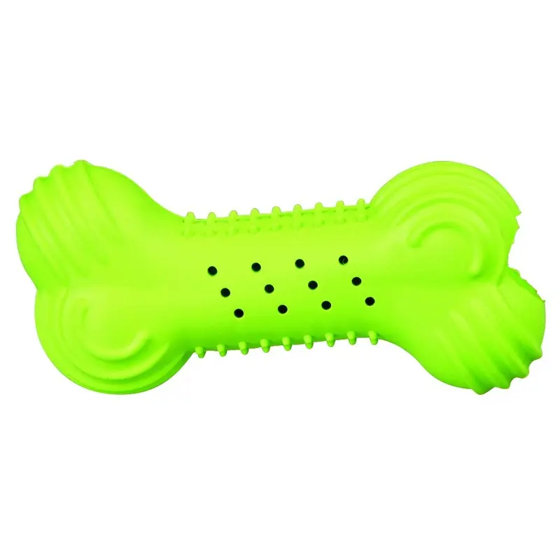 Trixie Rustling bone, natural rubber, 11 cm