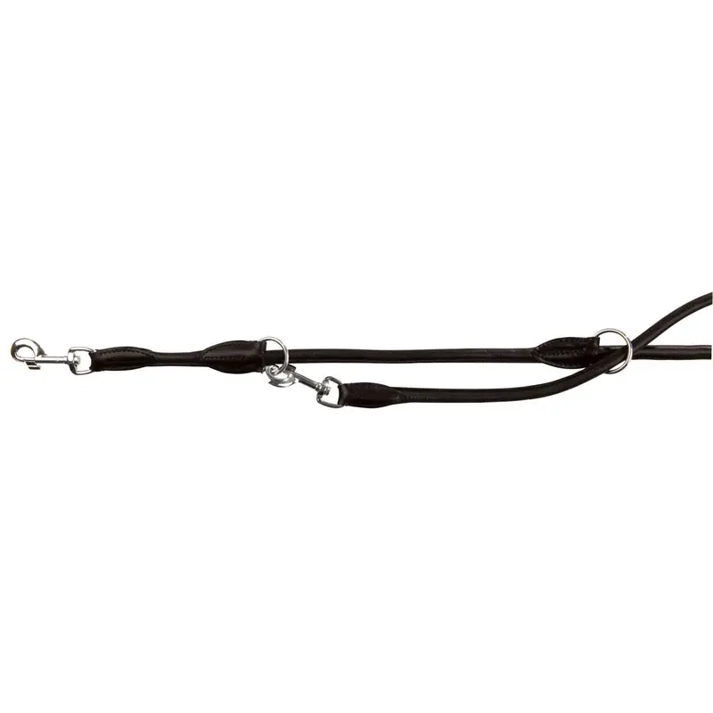 Trixie Active adjustable leash, round-sewn, L-XL: 2.00 m/diam. 13 mm, black