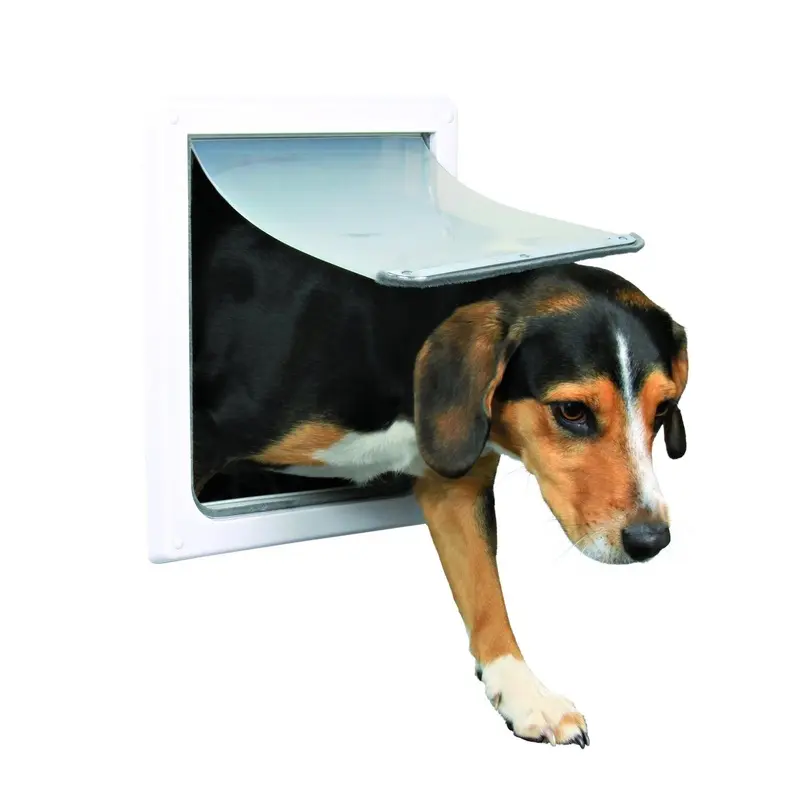 Trixie 2-Way dog flap, S-M: 30 x 36 cm, white