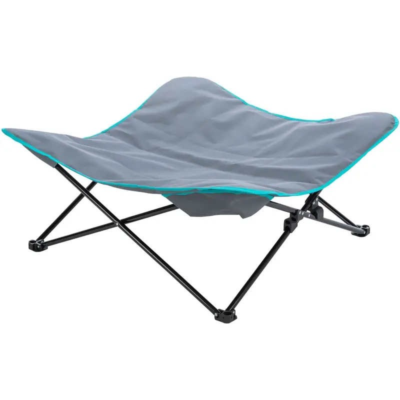 Trixie Camping bed for dogs, 88 x 32 x 88 cm, dark grey/petrol
