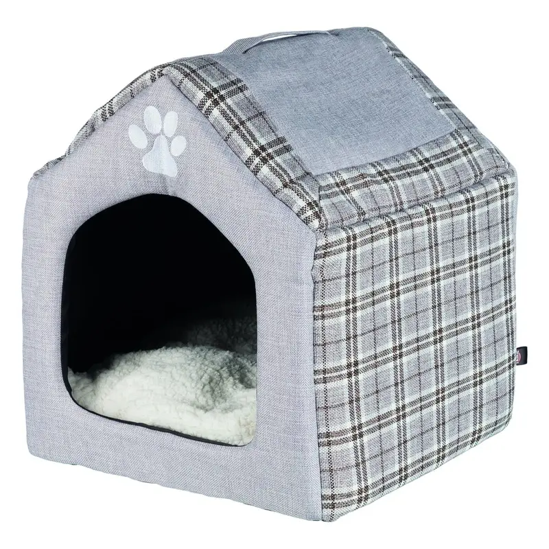 Trixie Silas cuddly cave, 40 x 45 x 40 cm, grey/cream
