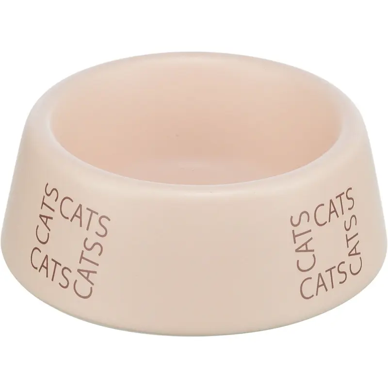Trixie Cats bowl, ceramic, 0.15 l/diam 12 cm, pink
