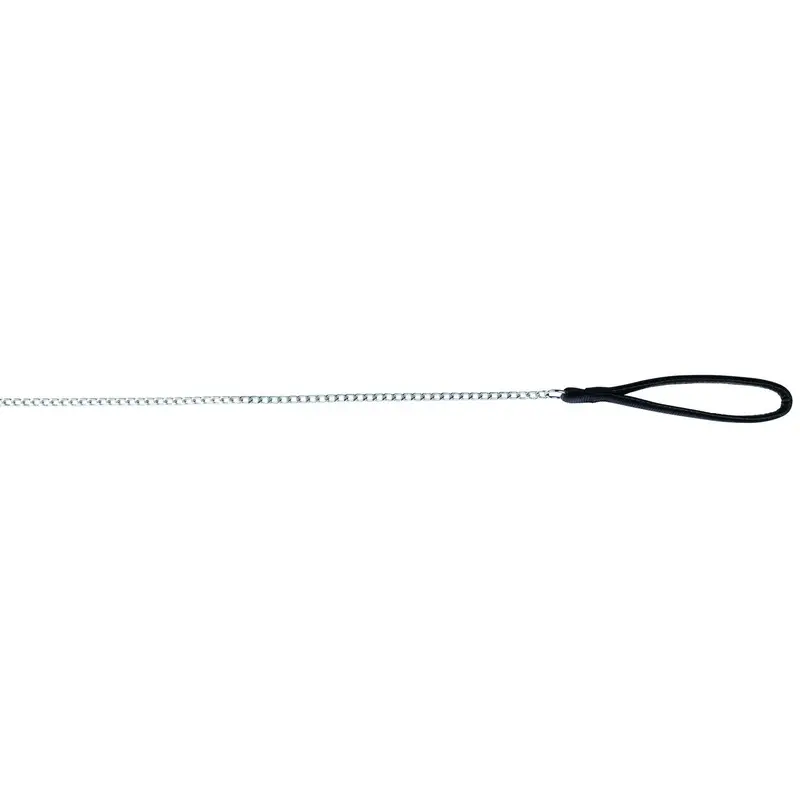 Trixie Chain leash with nylon hand loop, 1.10 m/2.0 mm, black