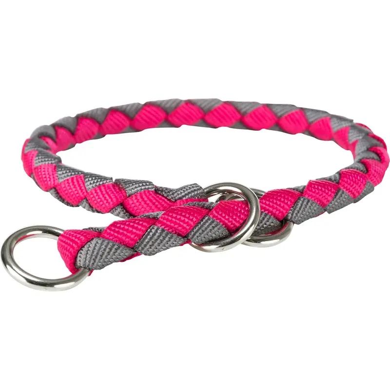 Trixie Cavo semi-choke, L??XL: 52??60 cm/ 18 mm, fuchsia/graphite