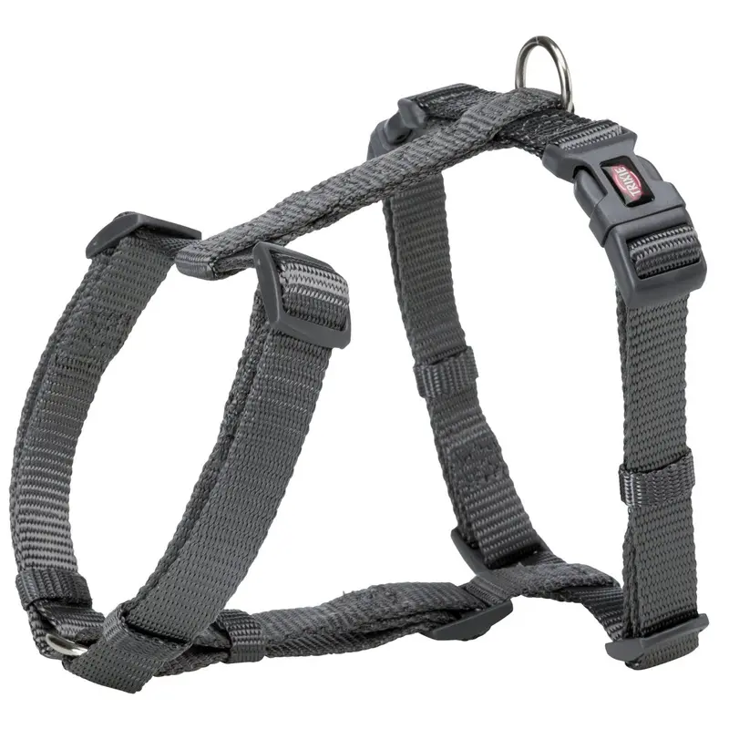 Trixie Premium H-harness, S-M: 42-60 cm/15 mm, graphite