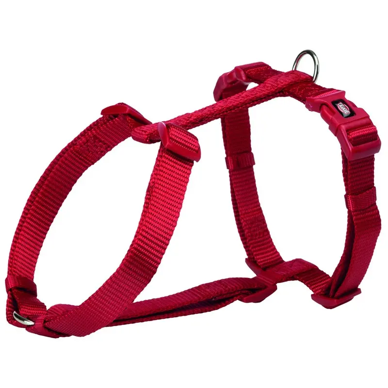 Trixie Premium H-harness, S-M: 42-60 cm/15 mm, red