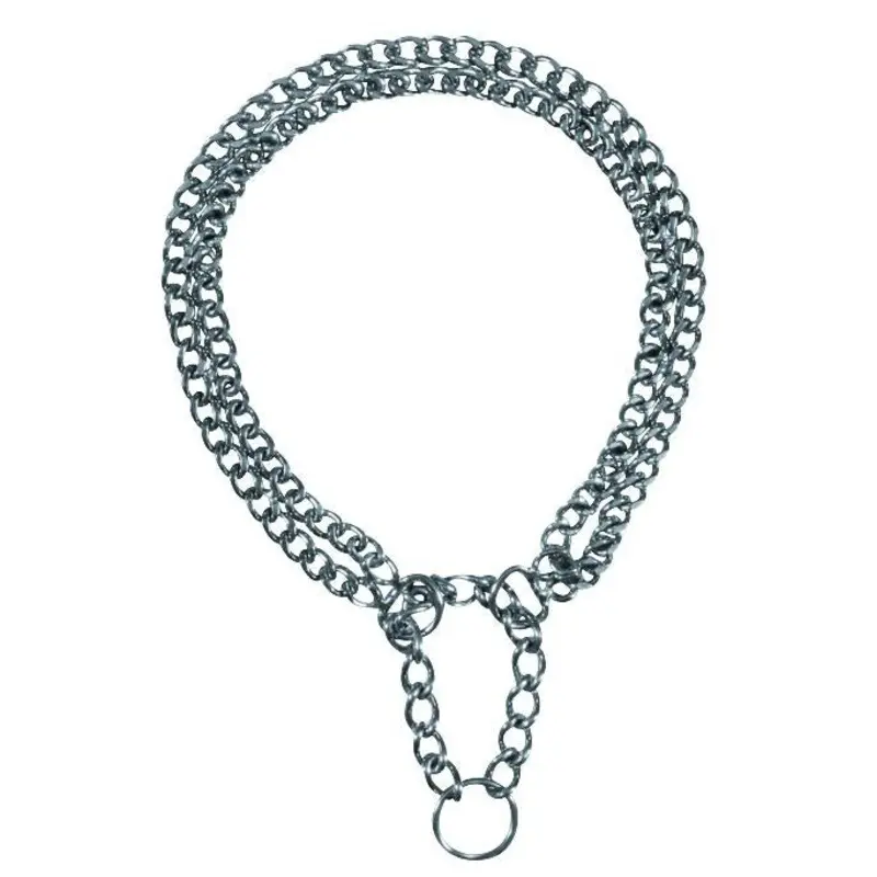 Trixie Semi-choke chain, double row, chromed, 40 cm/2.0 mm