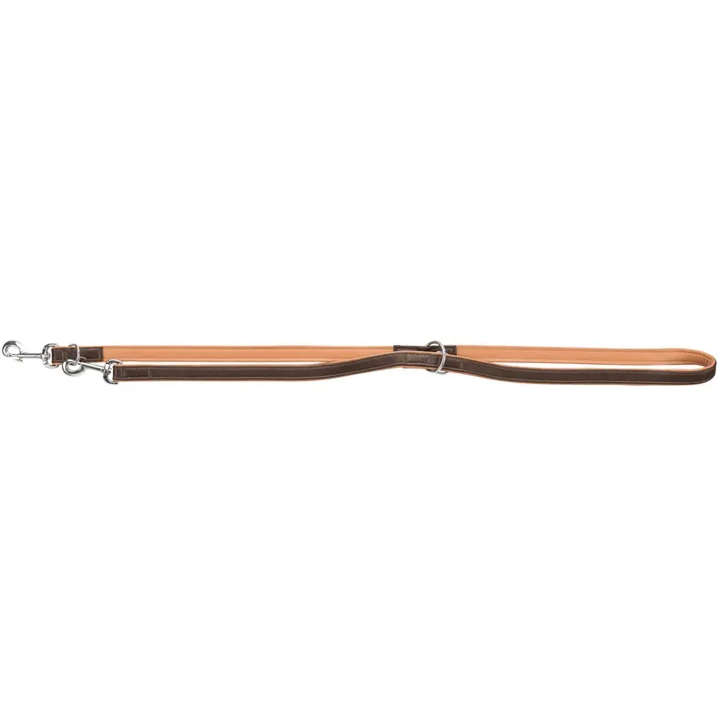 Trixie Active Comfort adjustable leash, S-M: 2.00 m/20 mm, brown/light brown