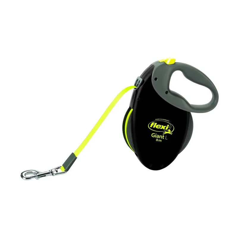 Trixie flexi NEON GIANT, tape leash, L: 8 m, black/neon