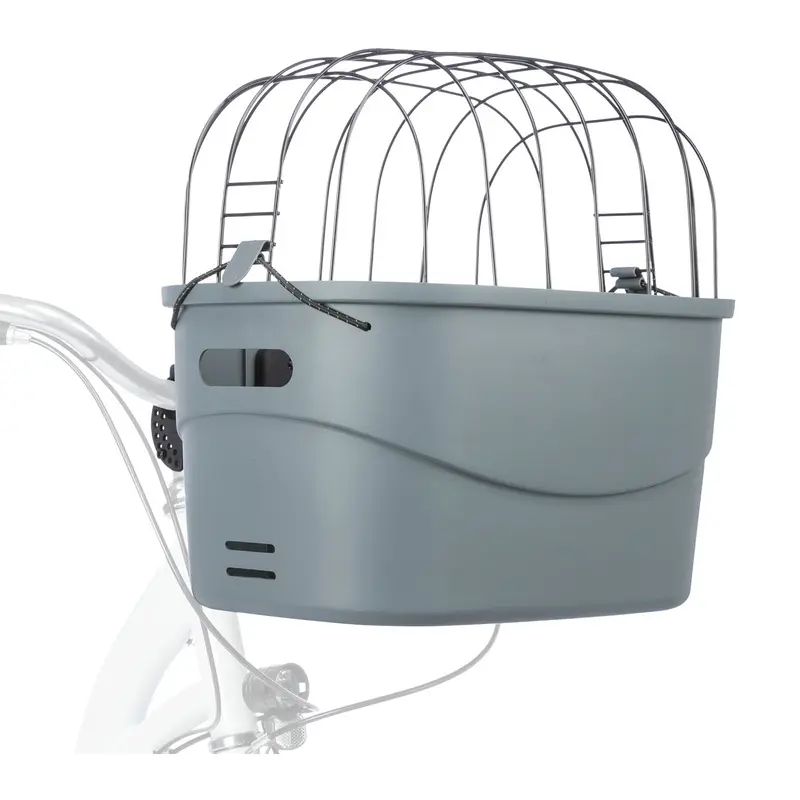 Trixie Front bicycle basket plastic, 42 X 39 X 30 cm, grey