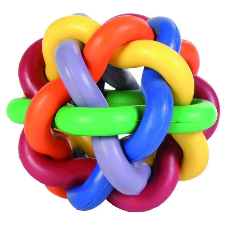 Trixie Knotted ball, natural rubber, diam. 10 cm