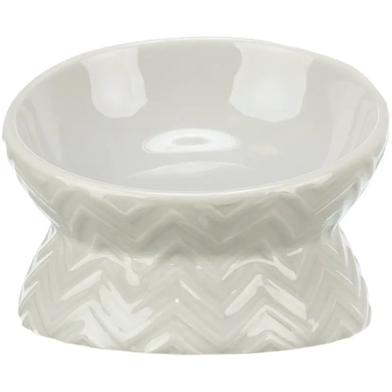Trixie Bowl, elevated, ceramic, 0.15 l/diam. 13 cm, light taupe