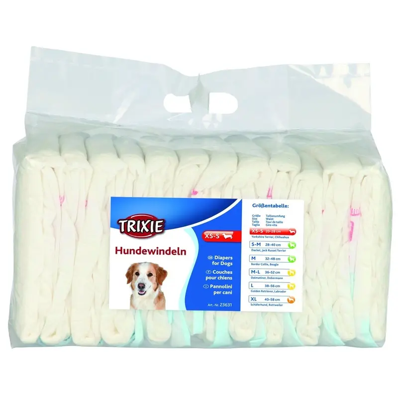 Trixie Diapers for female dogs, XS-S, 12 pcs.