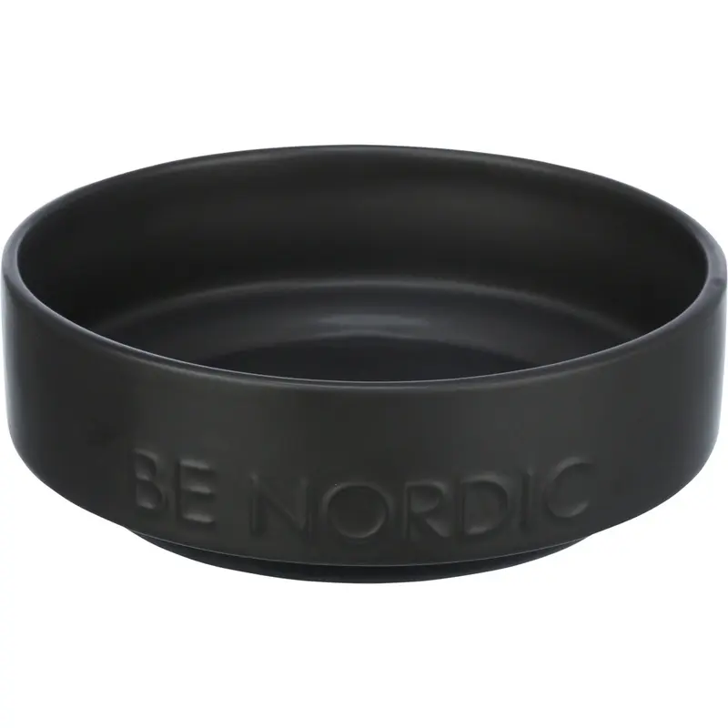 Trixie BE NORDIC bowl, ceramic/rubber, 0.5 l/ 16 cm, black