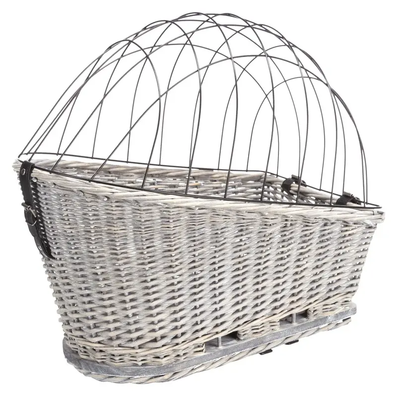Trixie Bicycle basket with lattice, 35 ? 49 ? 55 cm, grey