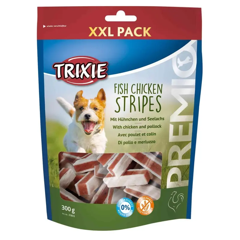 Trixie PREMIO Fish Chicken Stripes, XXL Pack, 300 g