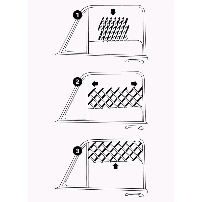 Trixie Ventilation lattice for cars, 30-110 cm, black