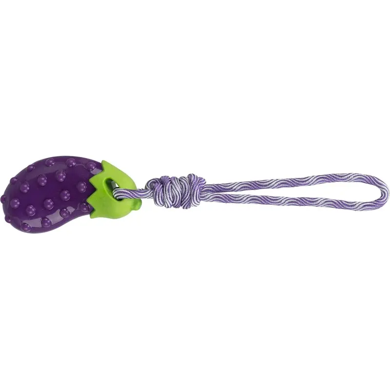 Trixie Aubergine on a rope, TPR, 13 cm/34 cm