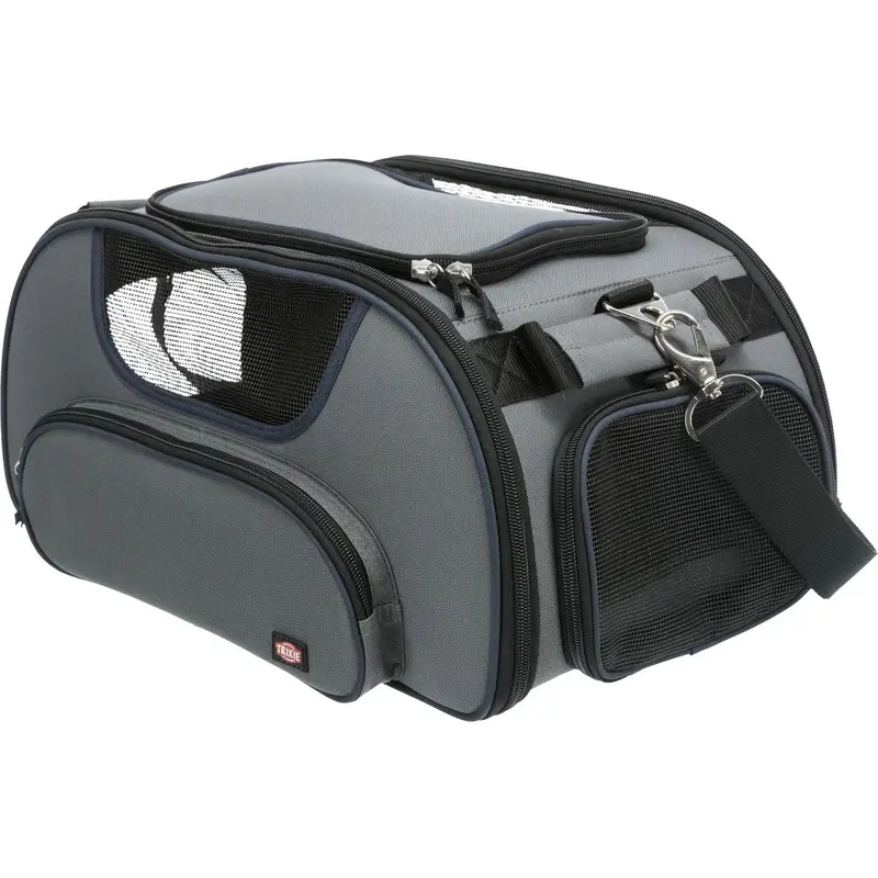 Trixie Wings airline carrier, 28 x 23 x 46 cm, grey/blue