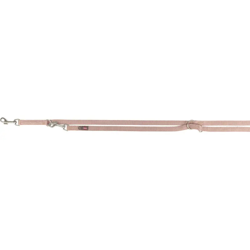 Trixie Premium adjustable lead, double-layered, XS: 2.00 m/10 mm, blush