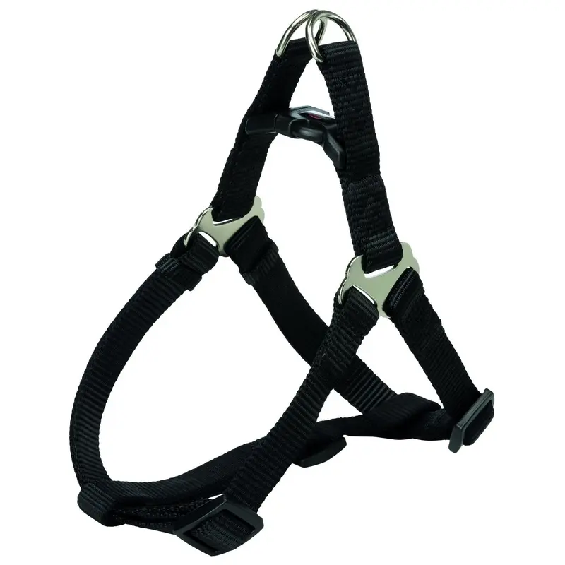 Trixie Premium One Touch harness, M: 50-65 cm/20 mm, black