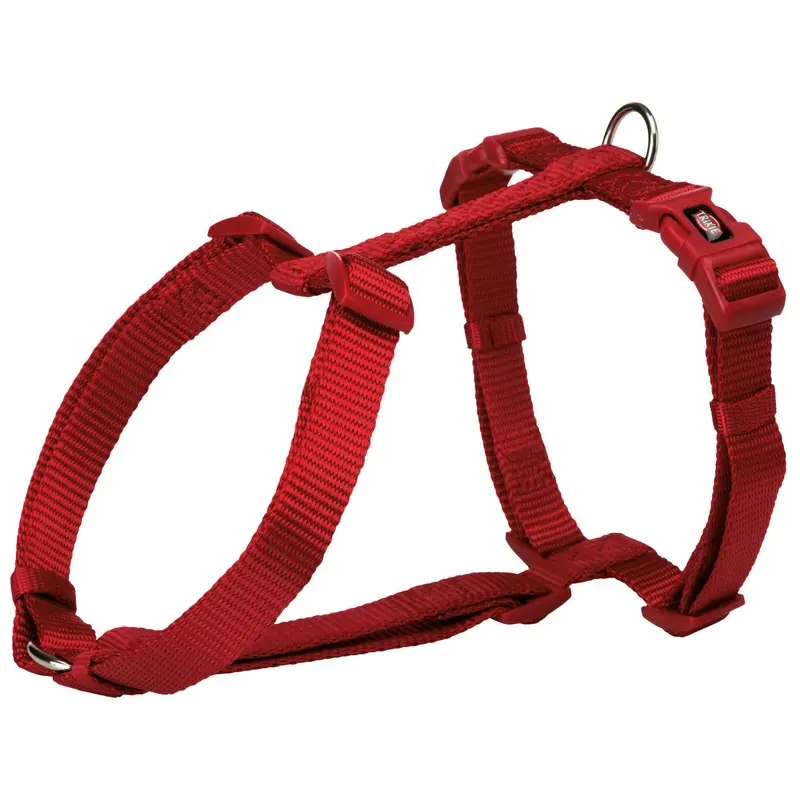 Trixie Premium H-harness, M-L: 52-75 cm/20 mm, red