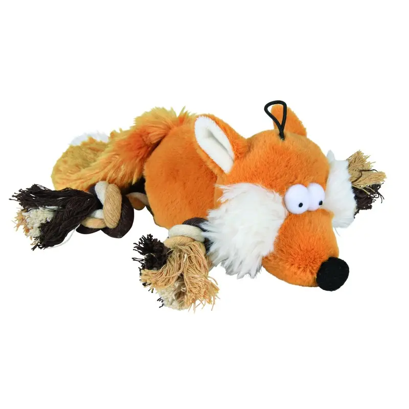 Trixie Fox with rope, plush, 34 cm