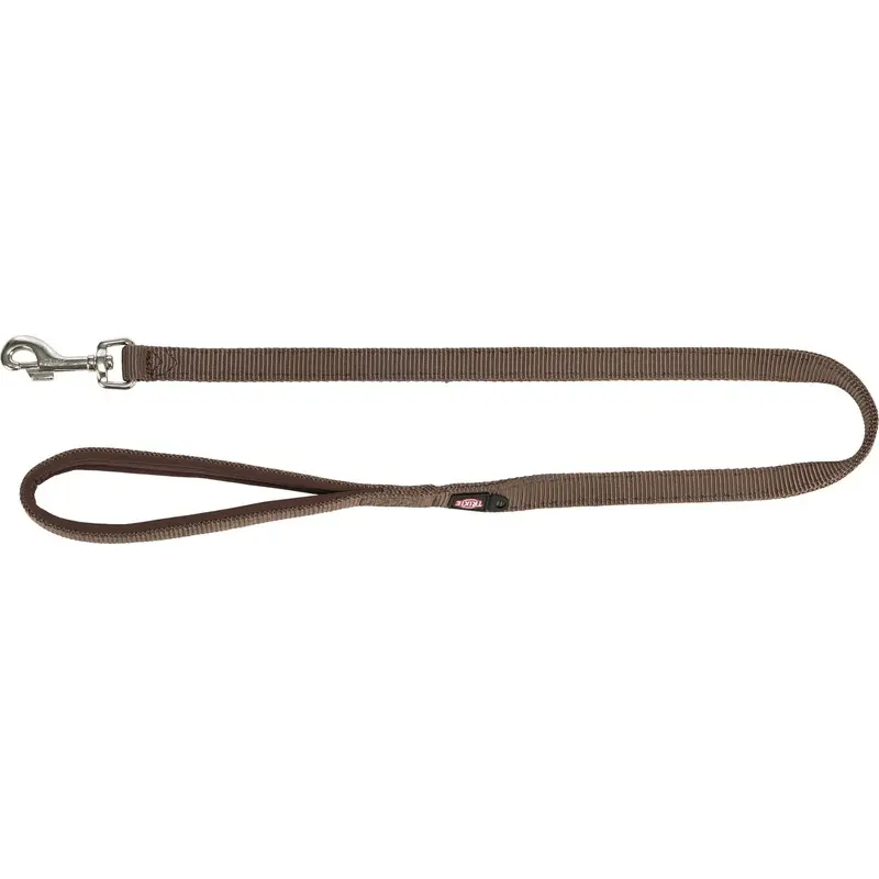 Trixie Premium leash, M-L: 1.00 m/20 mm, hazelnut