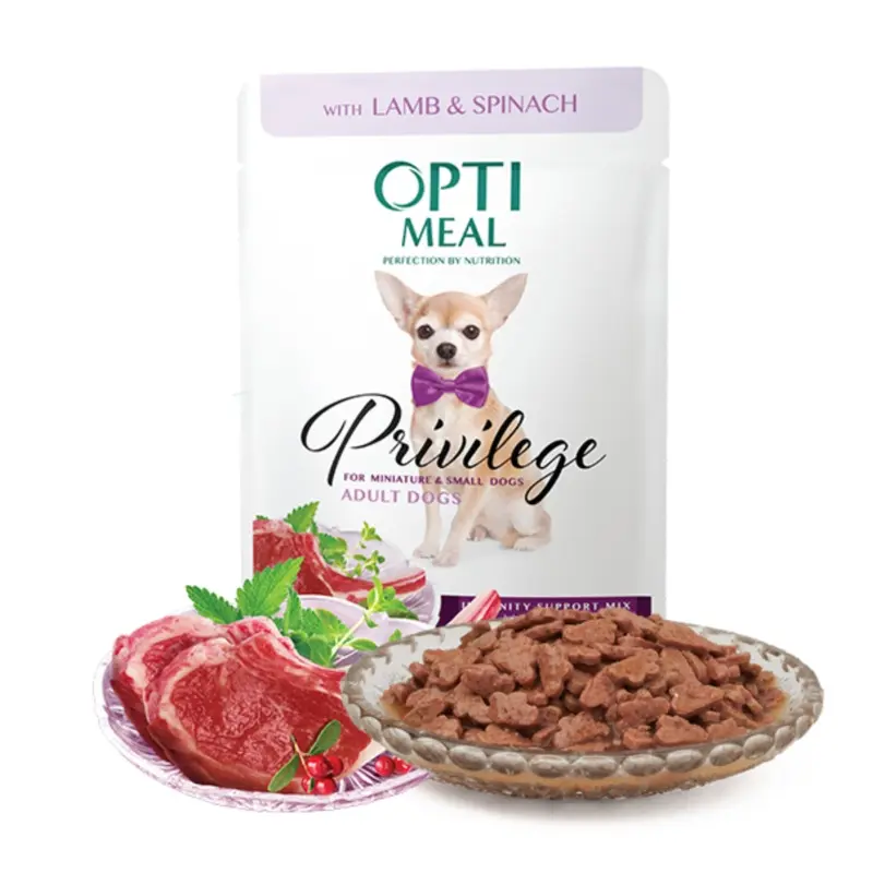 OPTIMEAL Privilege Pouches Lamb and Spinach in Sauce