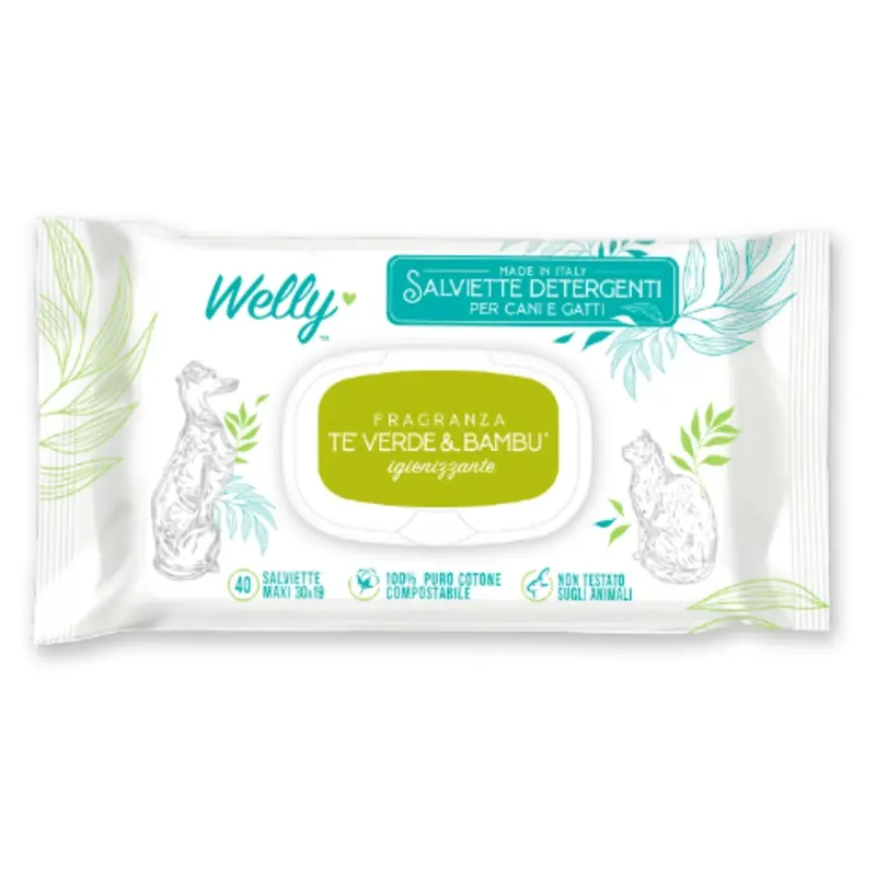 Welly Green Tea And Bamboo Cleansing Wipes