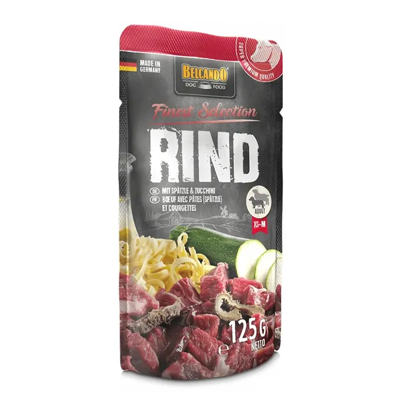 Belcando Beef with. Spaetzle & Courgettes