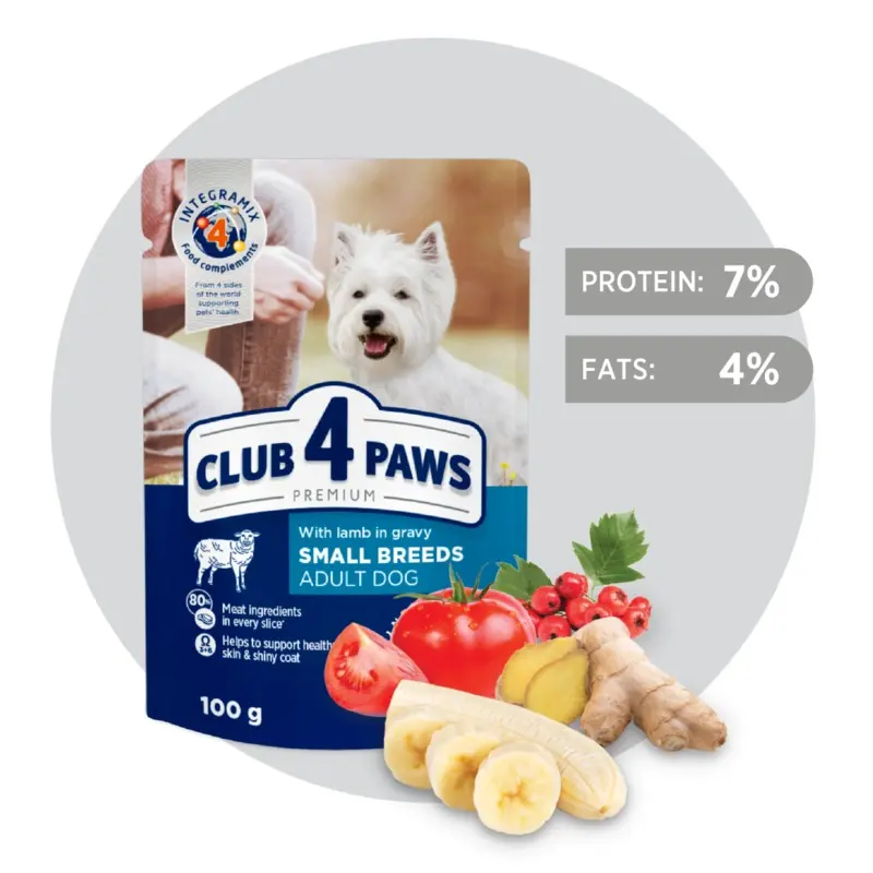 CLUB 4 PAWS Set Premium "With Lamb In Gravy" (80g 5+1 Free)