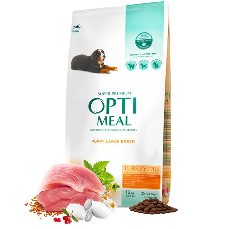 OPTIMEAL Complete dry pet food for puppies large breeds - Turkey