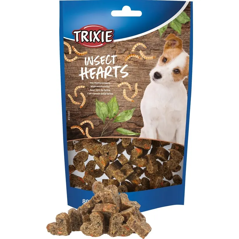 Trixie Insect Hearts with mealworms, 80 g