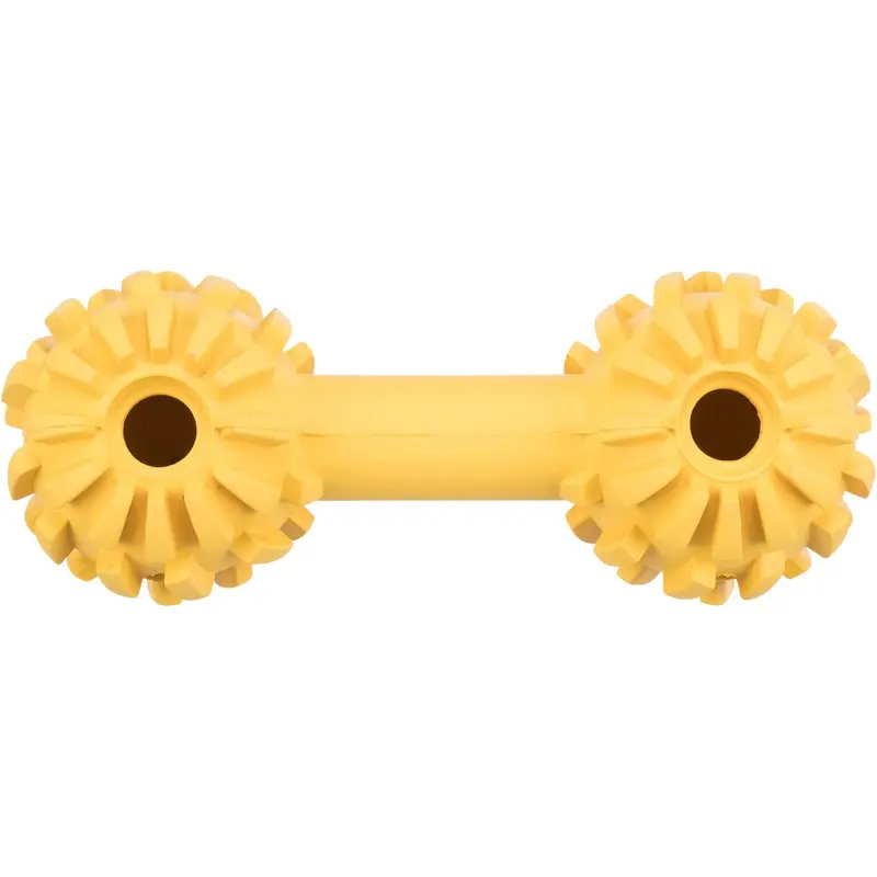 Trixie Dumbbell with bell, natural rubber, 17 cm