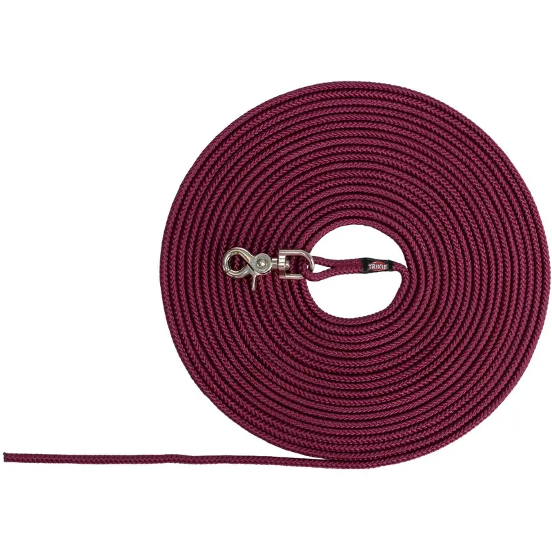Trixie Tracking lead, trigger snap hook, round, SM: 5 m/diam 6 mm, sangria
