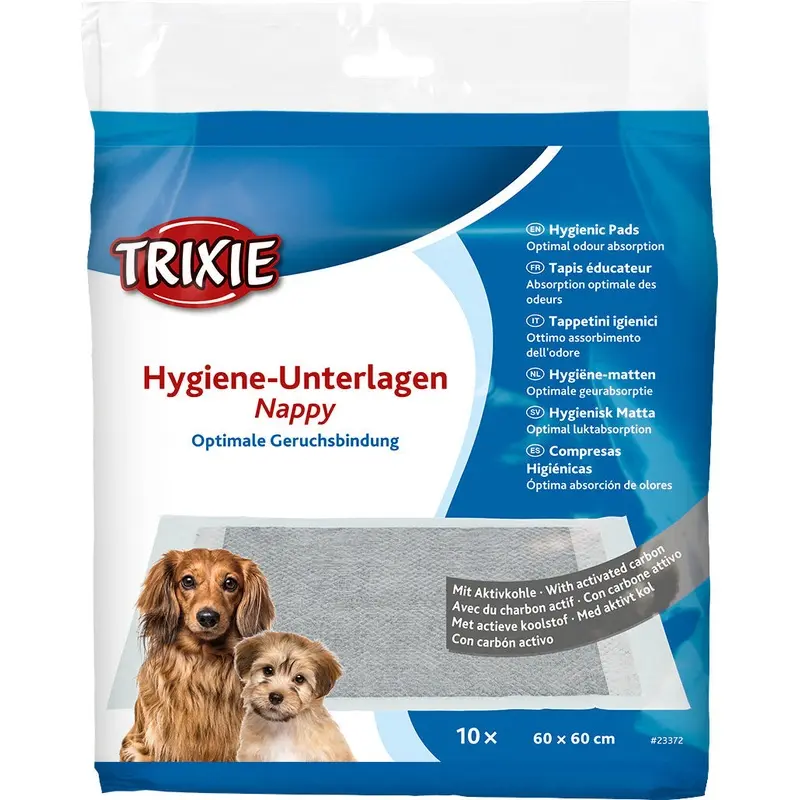 Trixie Nappy hygiene pad, activated carbon, 60 ? 60 cm, 10 pcs.