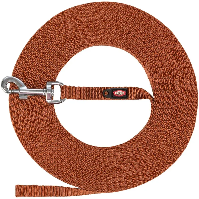 Trixie Tracking lead, extra light, XSS: 15 m/10 mm, rust