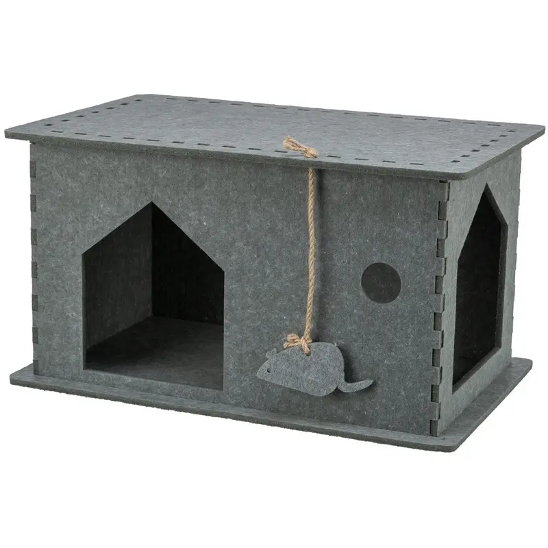 Trixie Lene cave, felt, 54 x 30 x 35 cm, grey