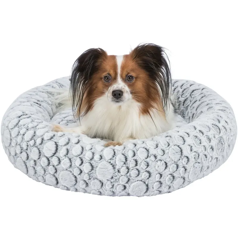Trixie Mila bed round plush, 60 cm, white-grey