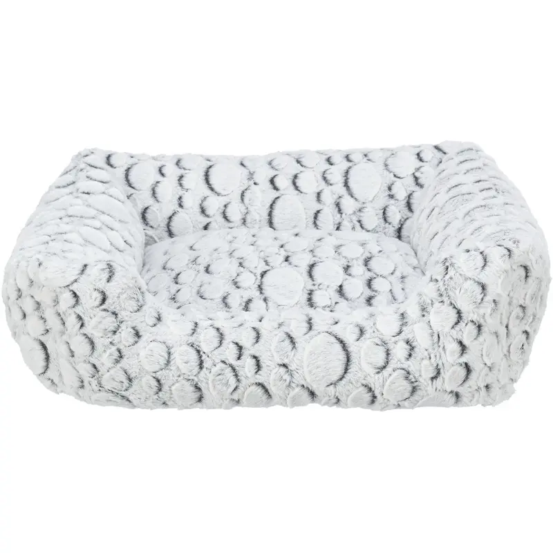 Trixie Mila bed square plush, 80 X 60 cm, white-grey