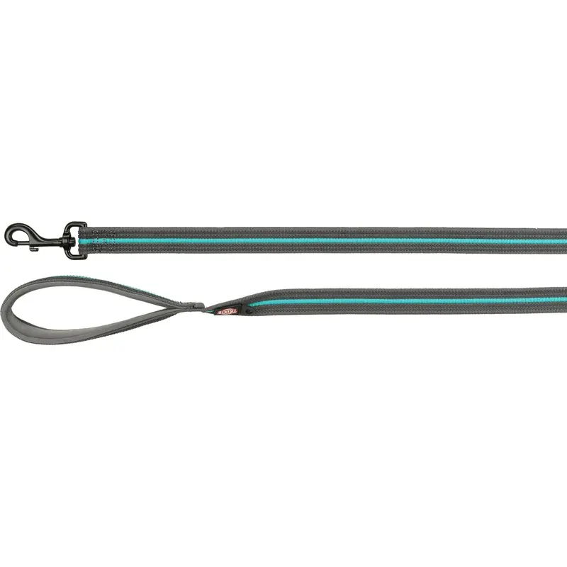 Trixie Fusion leash, extra long, S??L: 1.80 m/17 mm, graphite/ocean