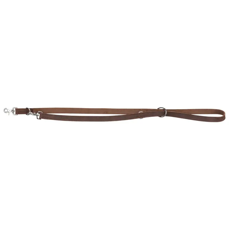 Trixie Rustic fatleather adjustable leash, M-L: 2.00 m/20 mm, dark brown