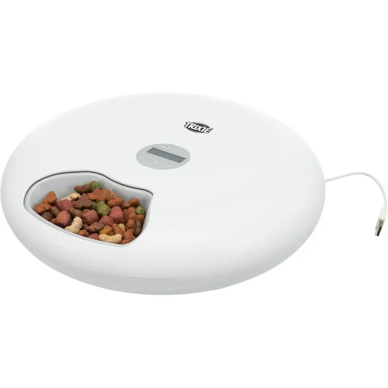 Trixie TX5+1 automatic food dispenser, 6L 180 ml 32 x 8 cm, white