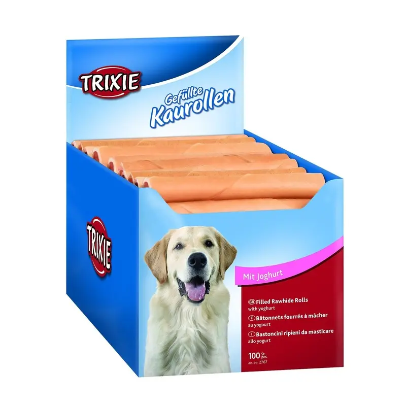 Trixie Chewing rolls with yoghurt filling, 12 cm, 22 g
