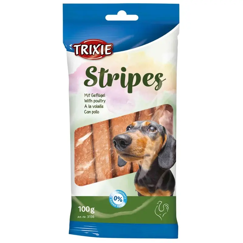 Trixie Stripes, poultry, 10 pcs./100 g