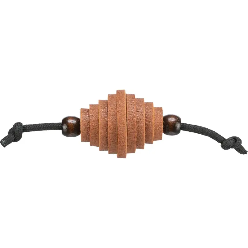 Trixie CityStyle rugby with rope, felt/wood, 13 cm